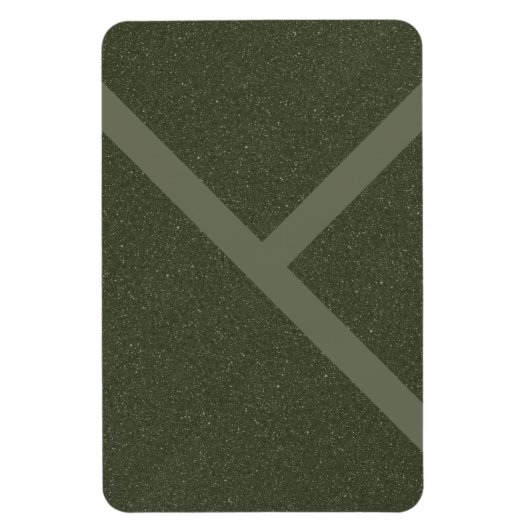 斜はっきりした線ストライプ磁石 – Moss Green Minimalism マグネット (縦)