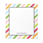 斜めにシックなメモパーソナライズされた帳 ノートパッド (正面)