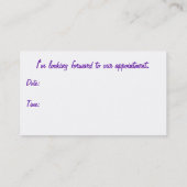 斜めに流れるバイオレットストリーク 予約カード (裏面)