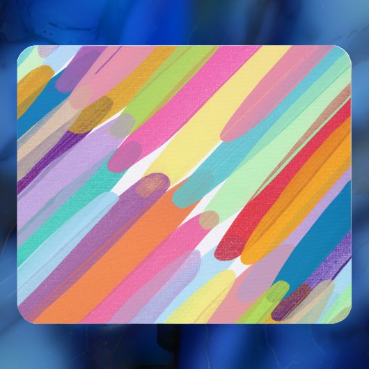 斜めのカラーストローク、抽象芸術絵を描の マウスパッド