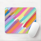 斜めのカラーストローク、抽象芸術絵を描の マウスパッド (マウス)