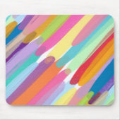 斜めのカラーストローク、抽象芸術絵を描の マウスパッド (正面)