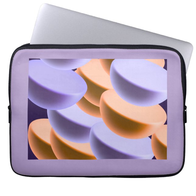 斜めのグラデーション ラップトップスリーブ (正面)