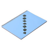 斜めのサイコロ(暗い) ノートブック (左側)