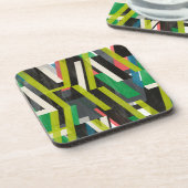 斜めのスリップストリームパターン コースター (左側)