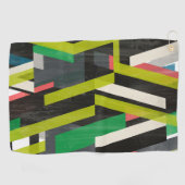 斜めのスリップストリームパターン ゴルフタオル (横)