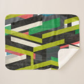 斜めのスリップストリームパターン シェルパブランケット (正面(横))