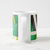 斜めのスリップストリームパターン ジャンボコーヒーマグカップ (裏面)