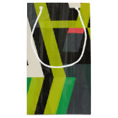 斜めのスリップストリームパターン スモールペーパーバッグ (裏面)