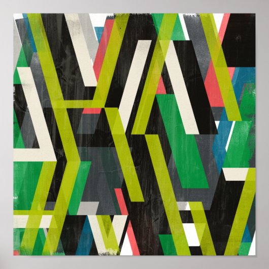 斜めのスリップストリームパターン ポスター (正面)