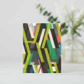 斜めのスリップストリームパターン ポストカード (スタンド正面)