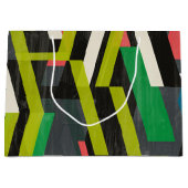 斜めのスリップストリームパターン ラージペーパーバッグ (正面)