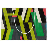 斜めのスリップストリームパターン ラージペーパーバッグ (裏面)