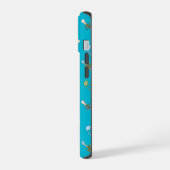 斜めのチェロと音符のiPhone / iPadケース iPhone 15ケース (左側面)