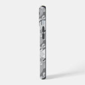 斜めのチェロ グレー iPhone 15ケース (左側面)