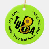 斜めのトゥバ文字 セラミックオーナメント (正面)