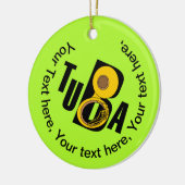 斜めのトゥバ文字 セラミックオーナメント (左)