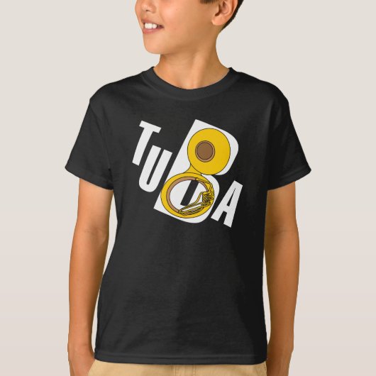 斜めのトゥバ文字 Tシャツ (正面)