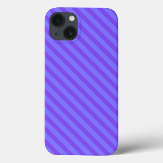 斜めのバイオレットパープルストライプ Case-Mate iPhoneケース (裏面)