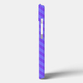 斜めのバイオレットパープルストライプ Case-Mate iPhoneケース (裏面 / 左)