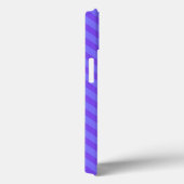 斜めのバイオレットパープルストライプ Case-Mate iPhoneケース (裏面 / 右)