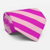 斜めのピンクストライプのカスタム色 ネクタイ (ロール)