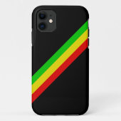 斜めのラスタの縞との黒 Case-Mate iPhoneケース (裏面)