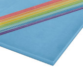 斜めのレインボーストライプル カッティングボード (角)