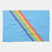 斜めのレインボーストライプル キッチンタオル (横)
