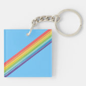 斜めのレインボーストライプル キーホルダー (裏面)