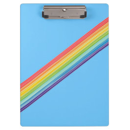 斜めのレインボーストライプル クリップボード