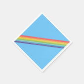 斜めのレインボーストライプル スタンダードカクテルナプキン (角)