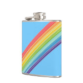斜めのレインボーストライプル フラスク (左)