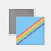 斜めのレインボーストライプル マグネット (正面/裏面)