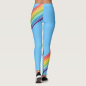 斜めのレインボーストライプル レギンス (裏面)