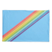 斜めのレインボーストライプル 枕カバー (裏面)