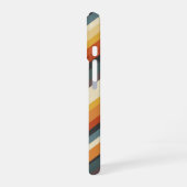 斜めのレトロストライプ iPhone 16ケース (左側面)