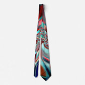 斜めの四角い、柔らかい光沢のあるスパイラルから現れる ネクタイ (裏面)