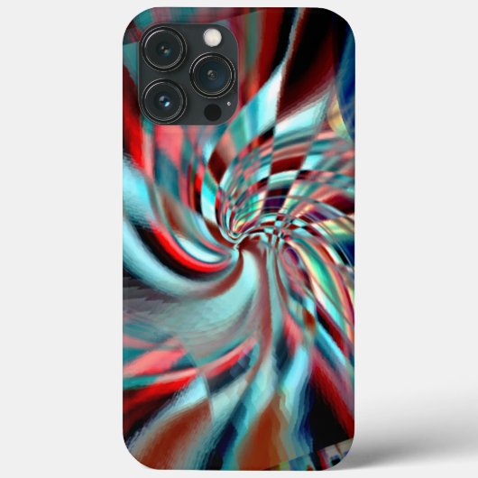 斜めの四角い、柔らかい光沢のあるスパイラルから現れる Case-Mate iPhoneケース (裏面)