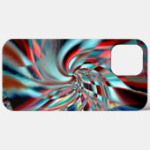斜めの四角い、柔らかい光沢のあるスパイラルから現れる Case-Mate iPhoneケース (裏面 (横))