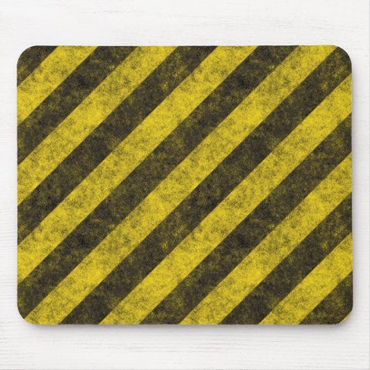 斜めの建築の危険は縞で飾ります マウスパッド (正面)