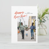 斜めの新年のフラットフォトカードで シーズンカード (スタンド正面)