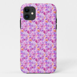 斜めの水彩カラフル iPhone 11 ケース