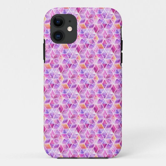 斜めの水彩カラフル Case-Mate iPhoneケース (裏面)