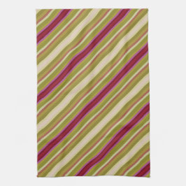 斜めの美しいハンドタオルストライプ キッチンタオル