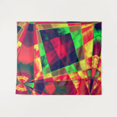 斜めの色の長方形と正方形 タペストリー (正面(横))