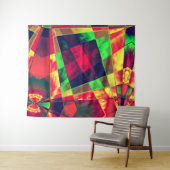 斜めの色の長方形と正方形 タペストリー (インサイチュ(横))