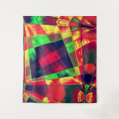 斜めの色の長方形と正方形 タペストリー (正面)