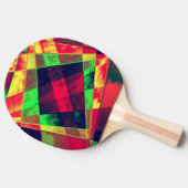 斜めの色の長方形と正方形 卓球ラケット (横)