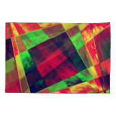 斜めの色の長方形と正方形 枕カバー (裏面-左)